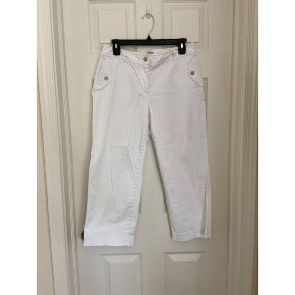 Liz Claiborne White Capri Pants (Size 10) - Picture 1 of 3